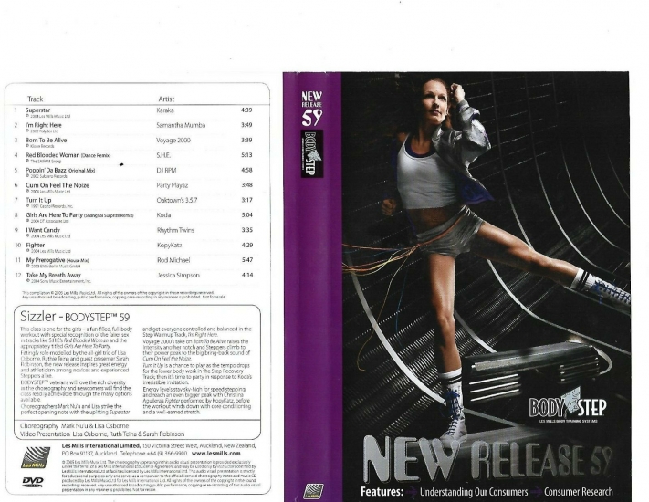 LesMills Routines BODY STEP 59 DVD + CD + waveform graph - Click Image to Close