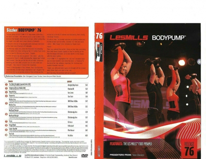 LesMills Routines BODY PUMP 76 DVD + CD + waveform graph - Click Image to Close