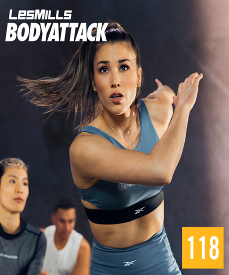 Hot Sale New Q4 2022 LesMills BODY ATTACK 118 DVD, CD & Notes - Click Image to Close