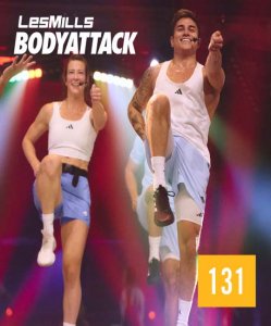 Available Q1 2026 LesMills BODY ATTACK 131 DVD, CD & Notes